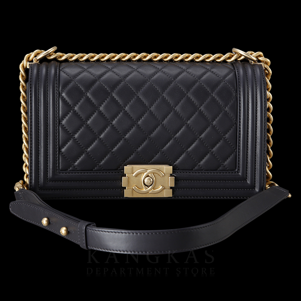 CHANEL(USED)샤넬 시즌 보이샤넬 램스킨 미듐