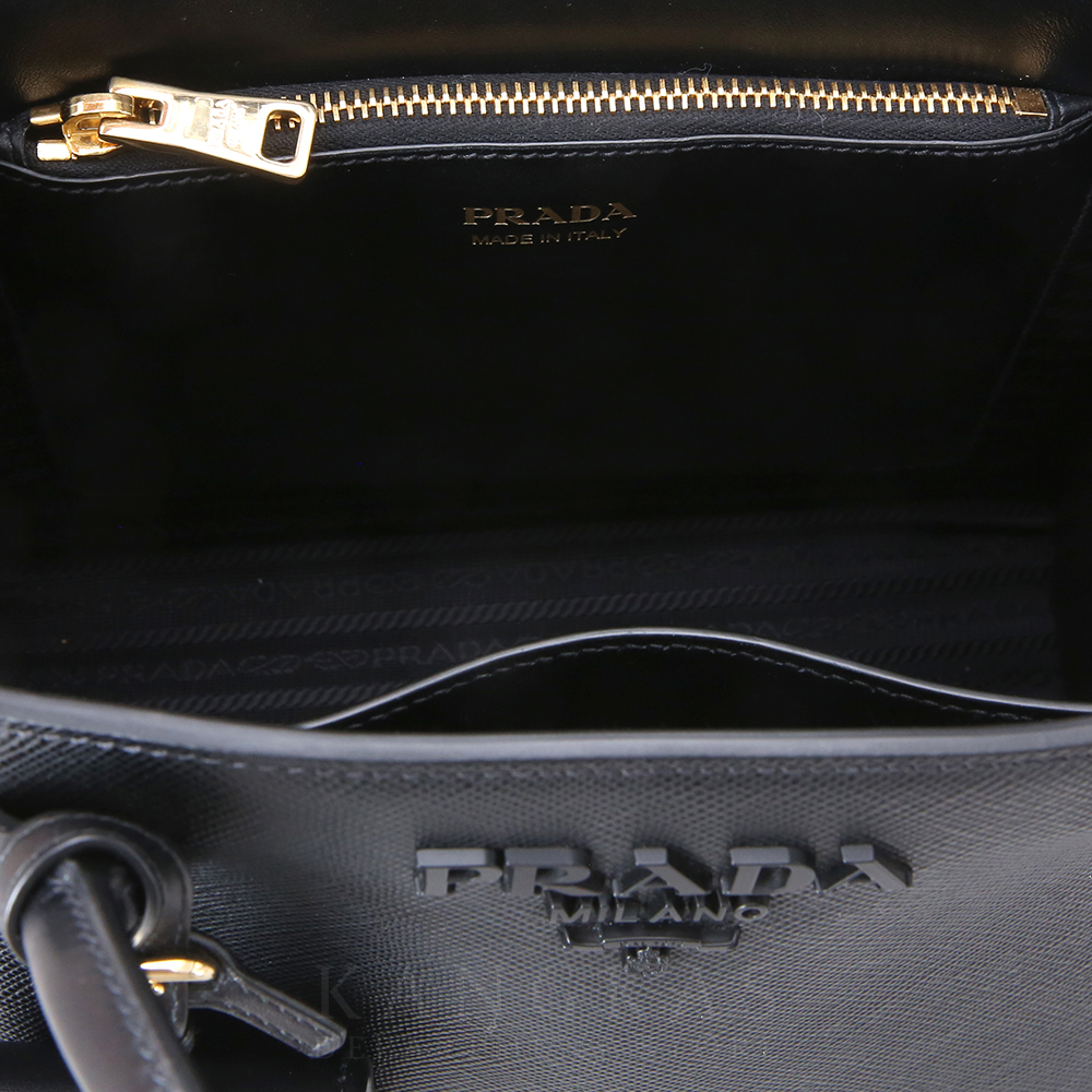 PRADA(USED)프라다 1BA156 모노크롬 사피아노 토트백