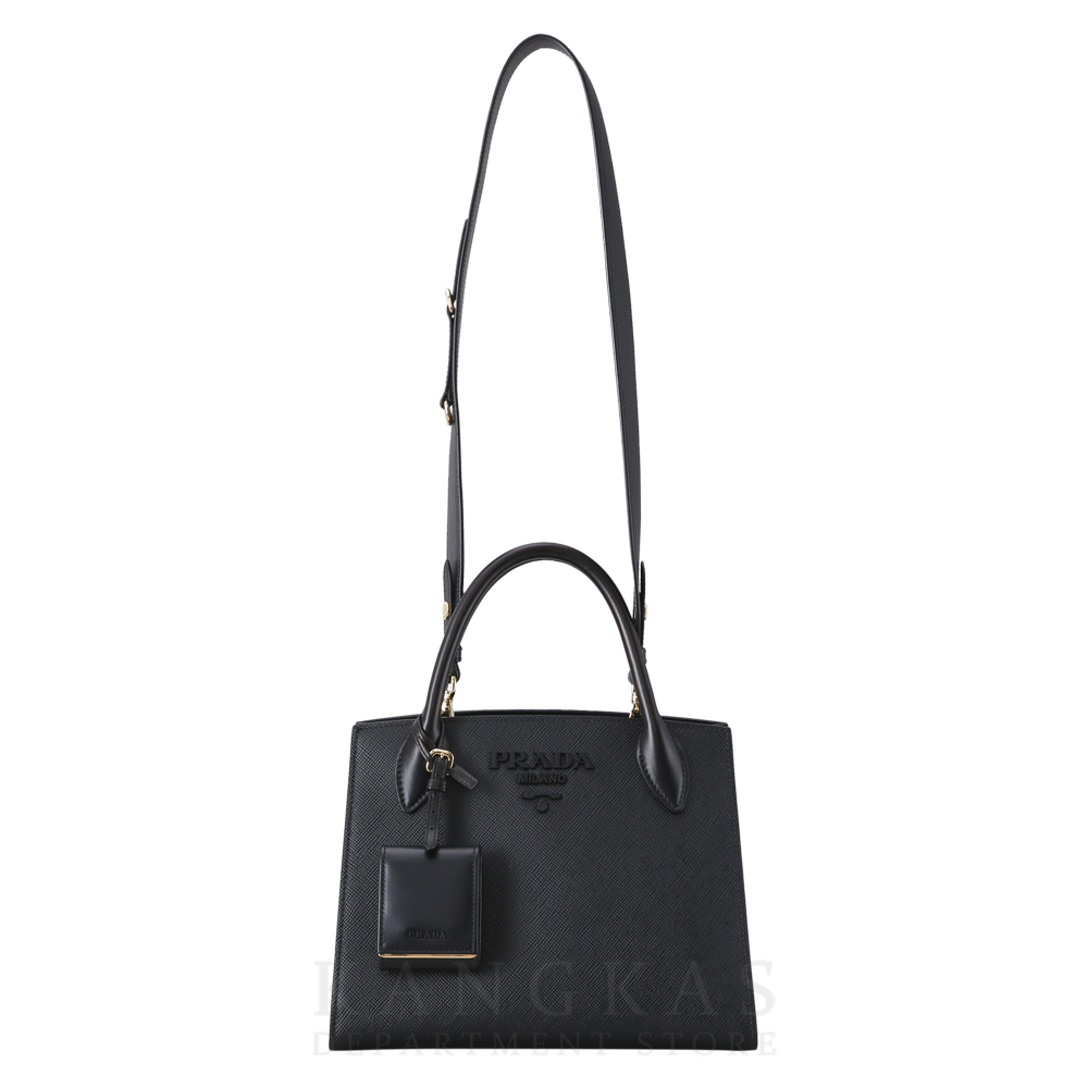 PRADA(USED)프라다 1BA156 모노크롬 사피아노 토트백