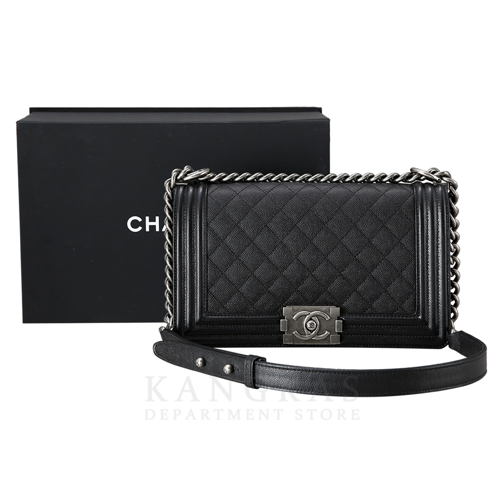 CHANEL(USED)샤넬 보이샤넬 캐비어 미듐