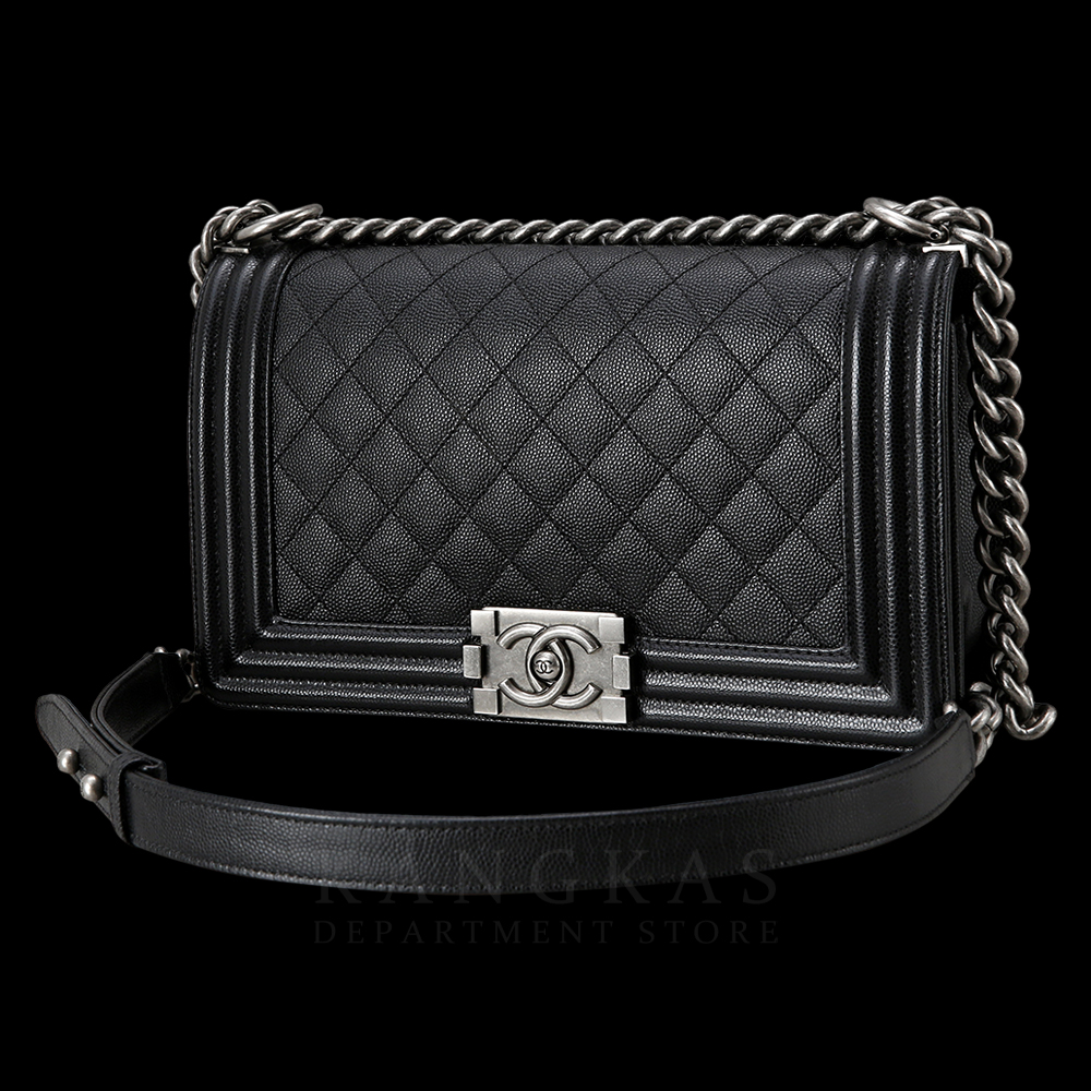 CHANEL(USED)샤넬 보이샤넬 캐비어 미듐