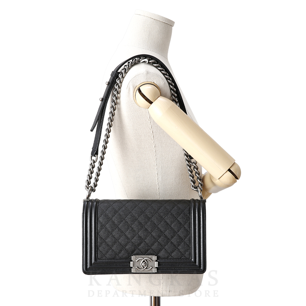 CHANEL(USED)샤넬 보이샤넬 캐비어 미듐