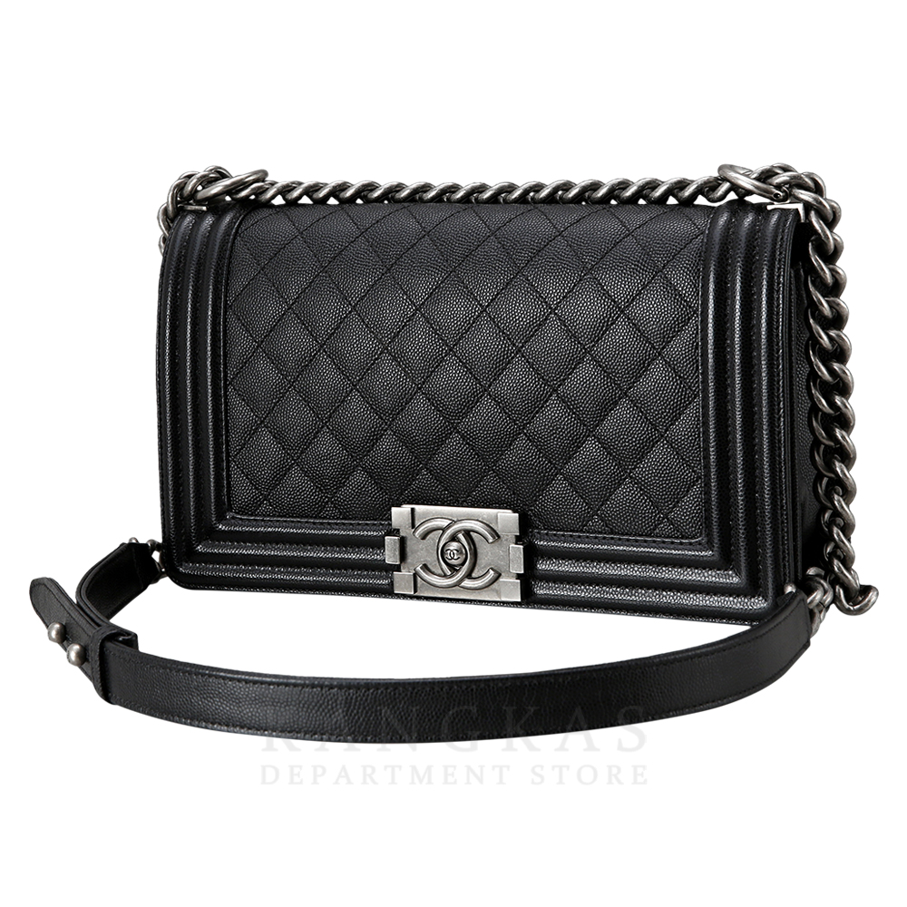 CHANEL(USED)샤넬 보이샤넬 캐비어 미듐