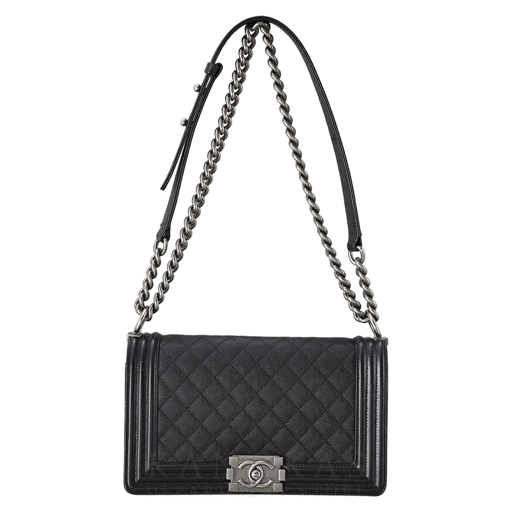 CHANEL(USED)샤넬 보이샤넬 캐비어 미듐
