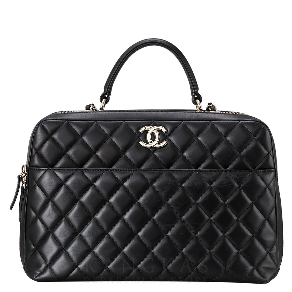 CHANEL(USED)샤넬 시즌 트렌디 다큐먼트 탑 핸들백