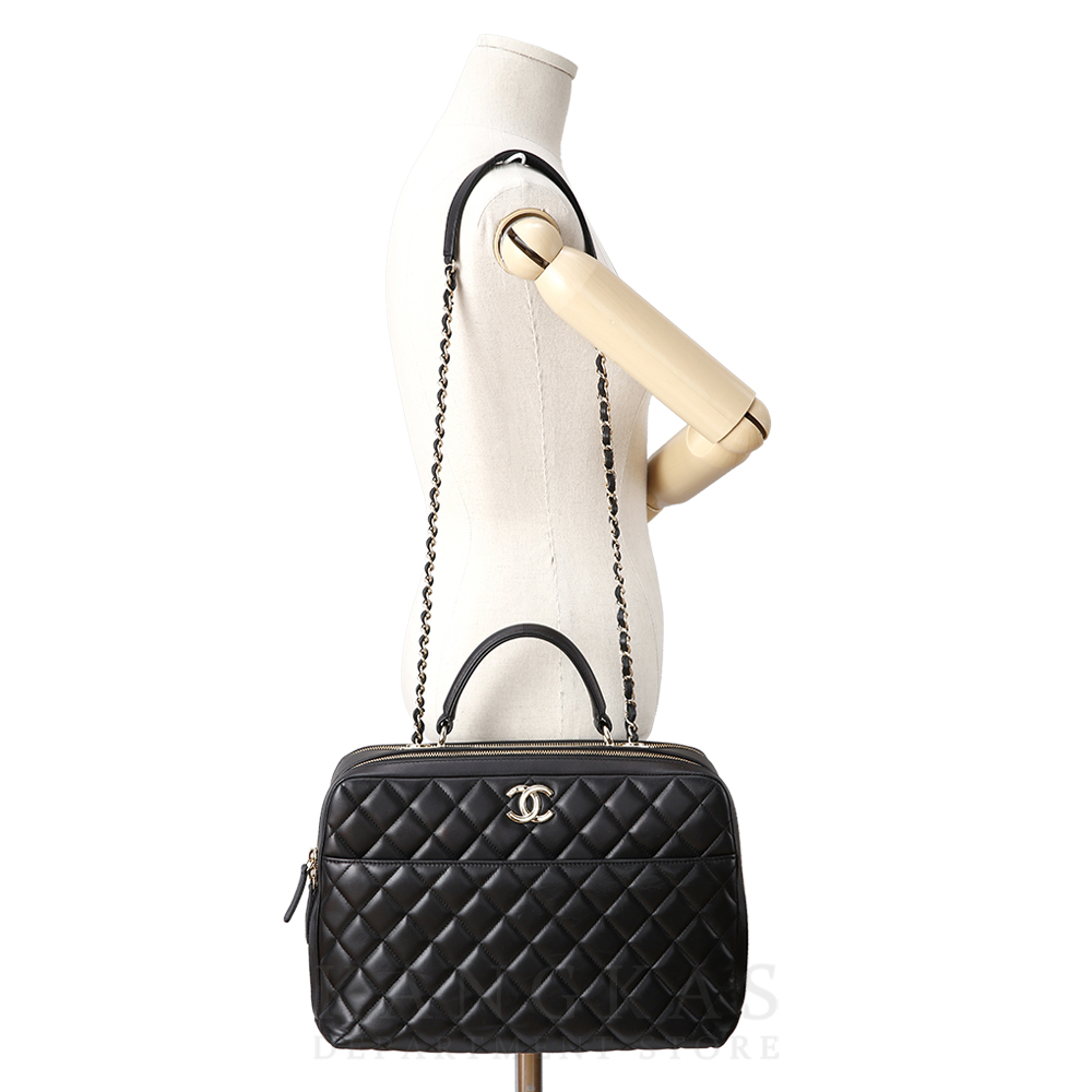 CHANEL(USED)샤넬 시즌 트렌디 다큐먼트 탑 핸들백