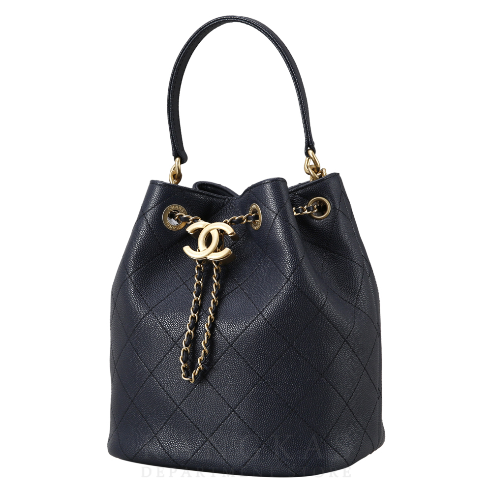 CHANEL(USED)샤넬 시즌 드로스트링 버킷백