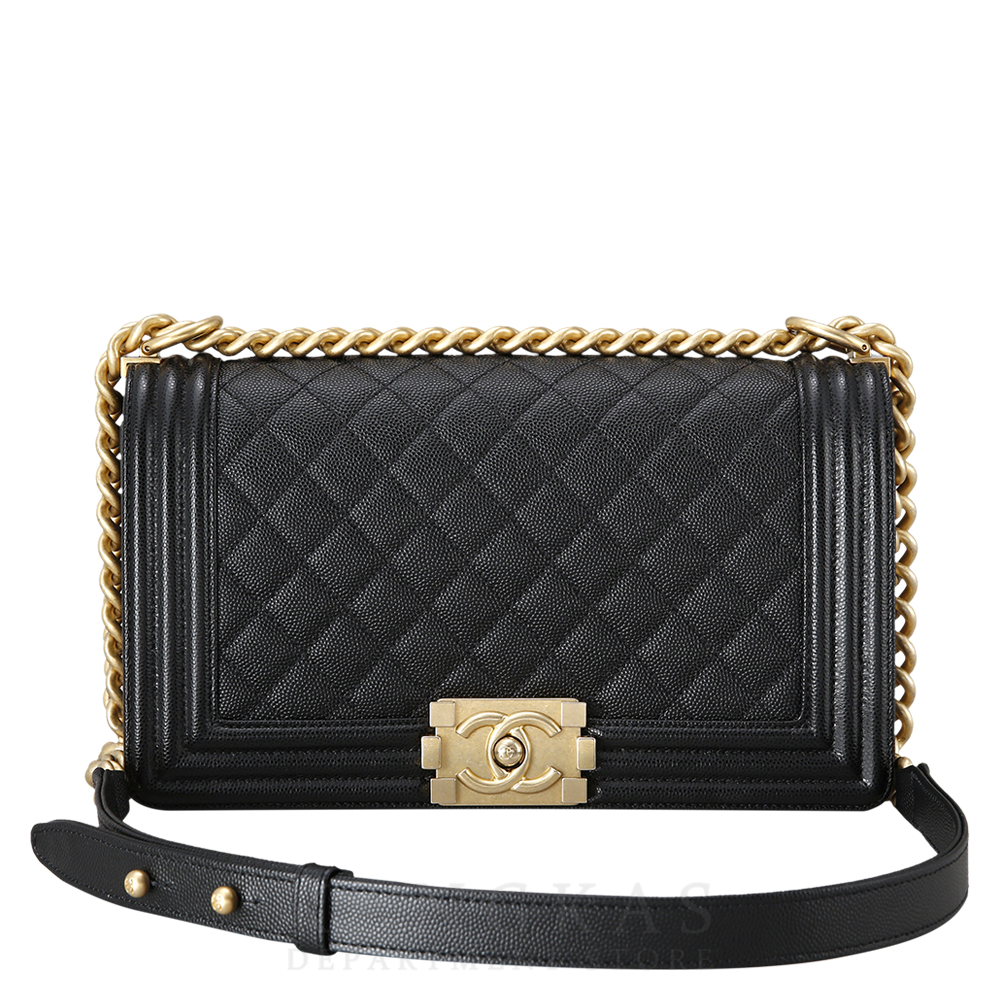 CHANEL(NEW)샤넬 보이샤넬 캐비어 미듐 금장 (새상품) NEW PRODUCT
