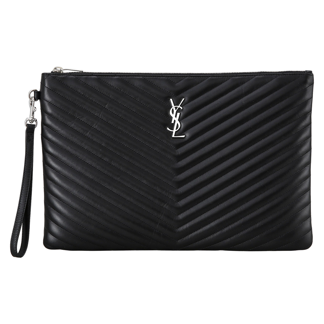 Yves Saint Laurent(USED)생로랑 440222 모노그램 쉐브론 클러치