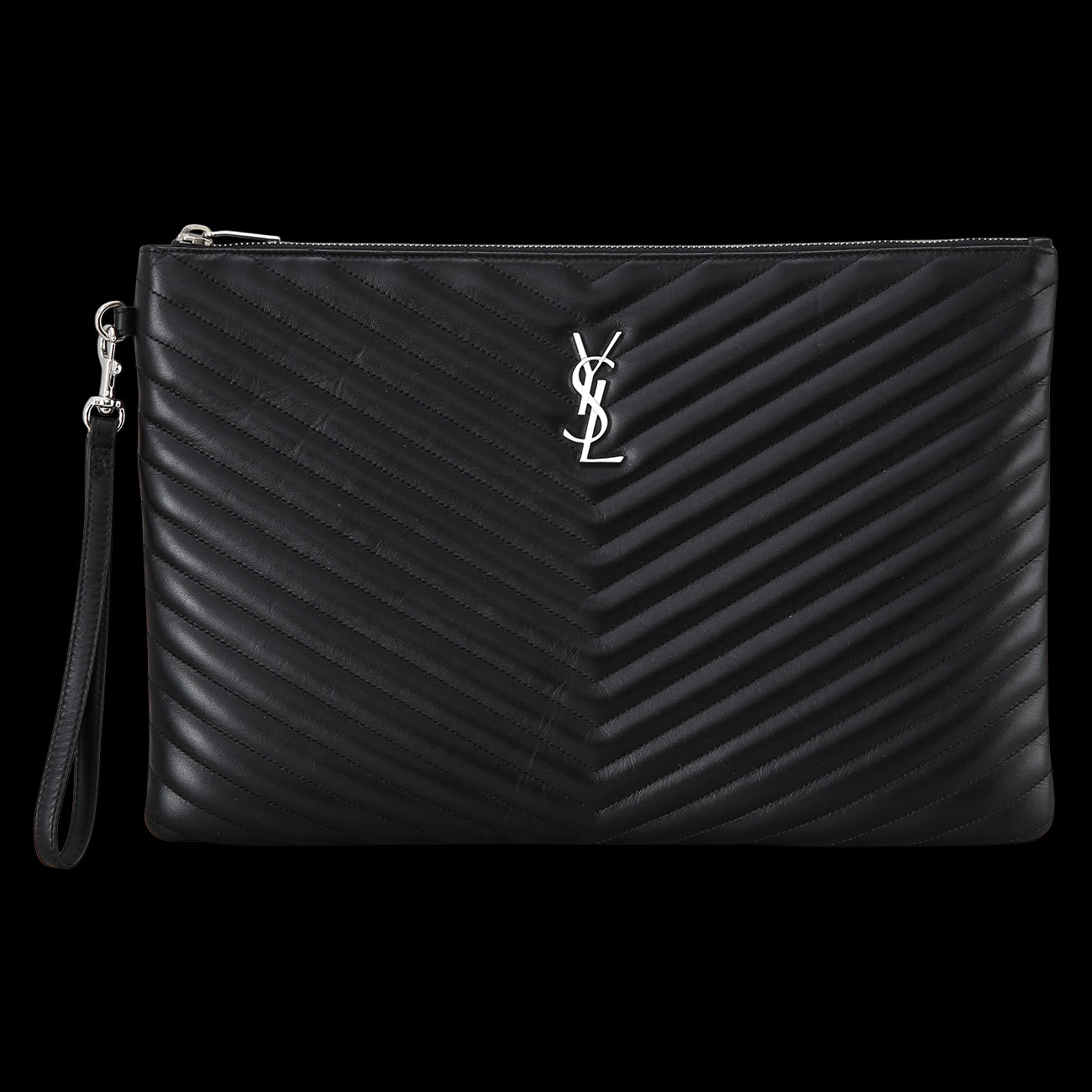 Yves Saint Laurent(USED)생로랑 440222 모노그램 쉐브론 클러치