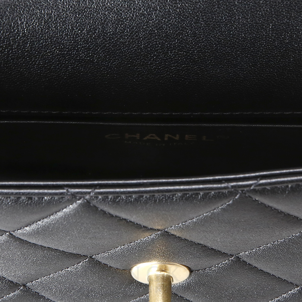 CHANEL(USED)샤넬 시즌 램스킨 탑핸들 플랩백