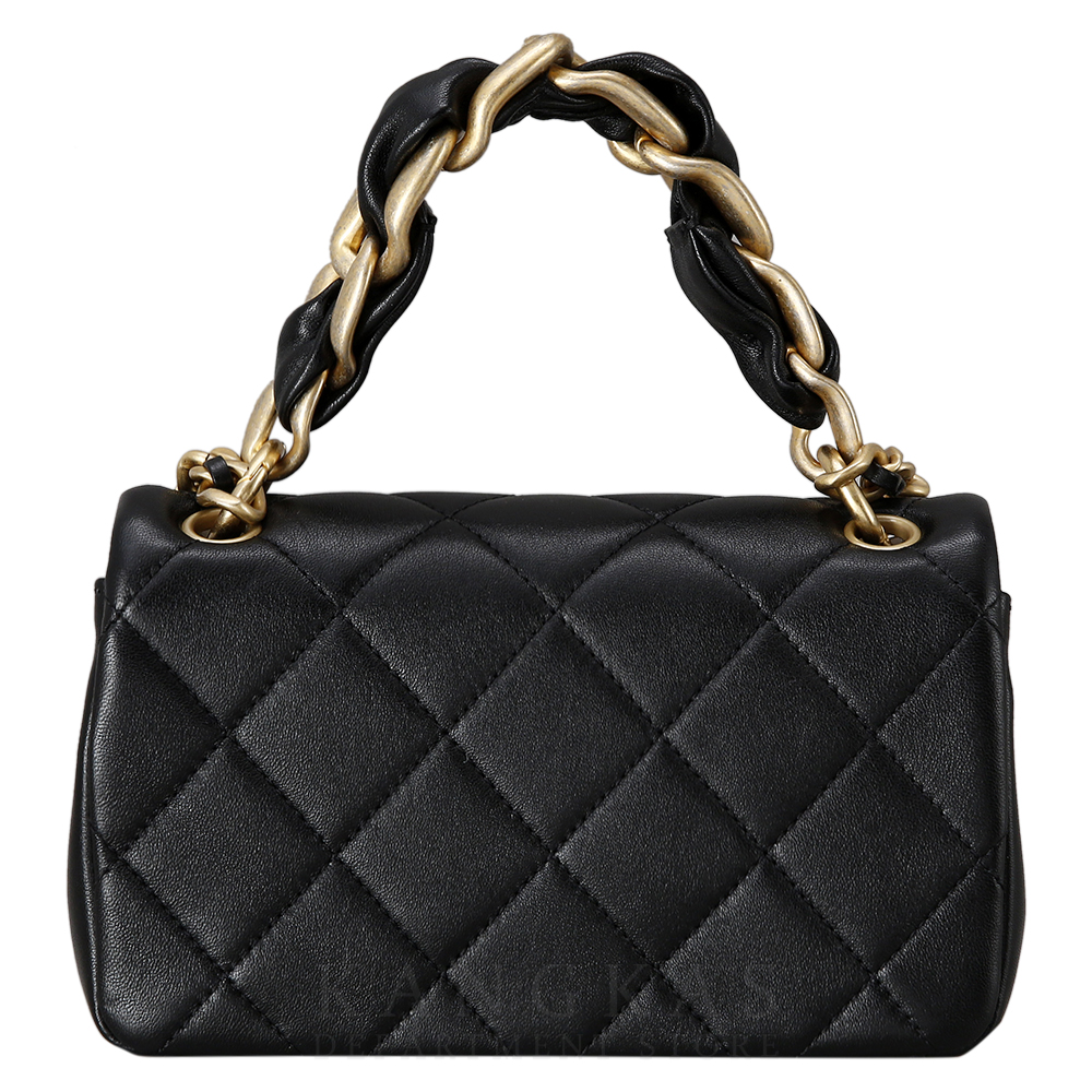 CHANEL(USED)샤넬 시즌 램스킨 탑핸들 플랩백