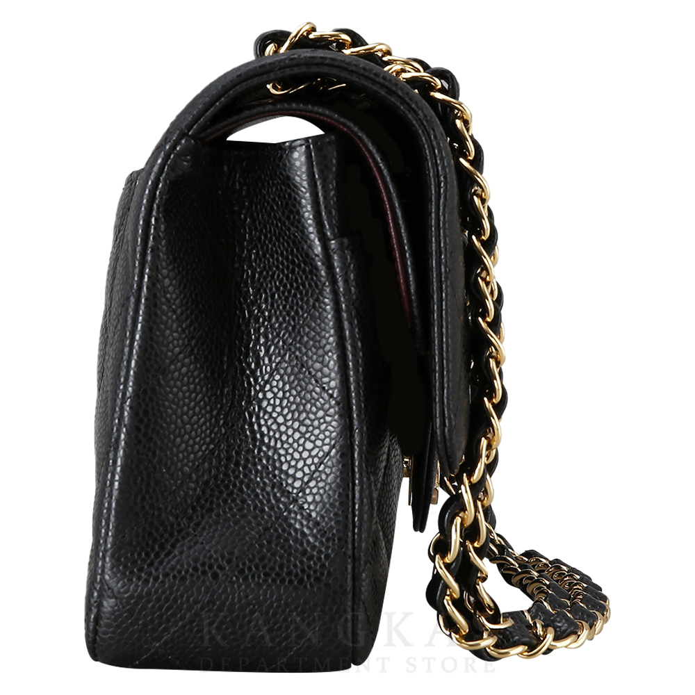 CHANEL(USED)샤넬 클래식 캐비어 미듐 금장