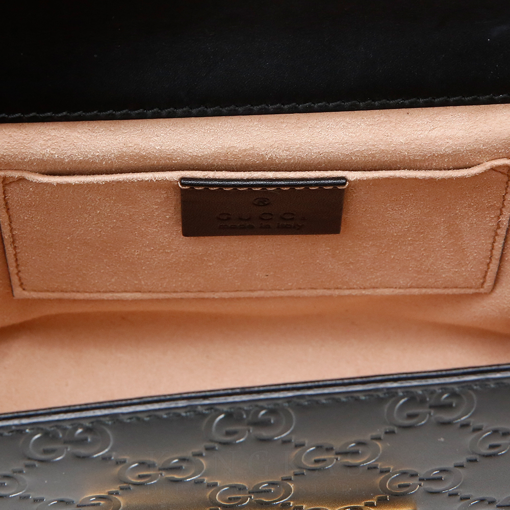 GUCCI(USED)구찌 409487 GG시그니처 시마 패드락 스몰