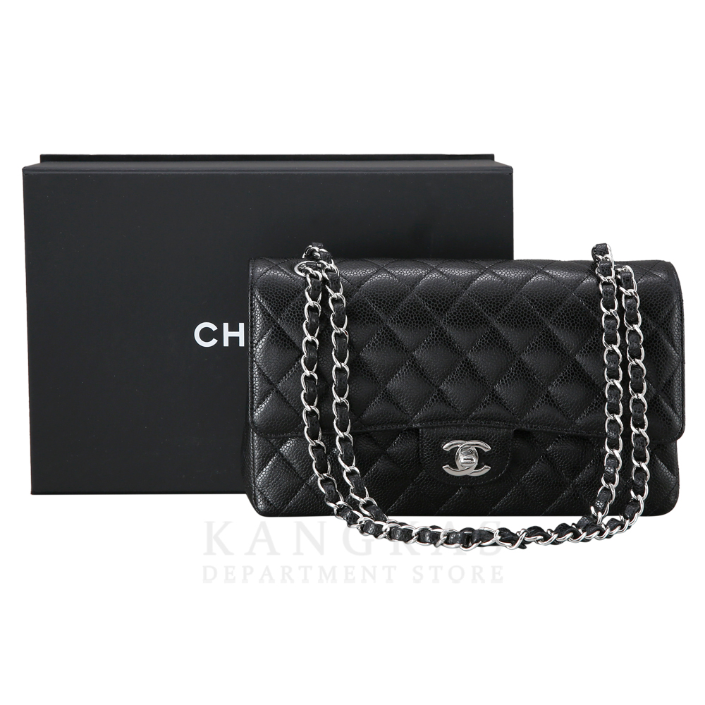 CHANEL(NEW)샤넬 클래식 캐비어 미듐 은장