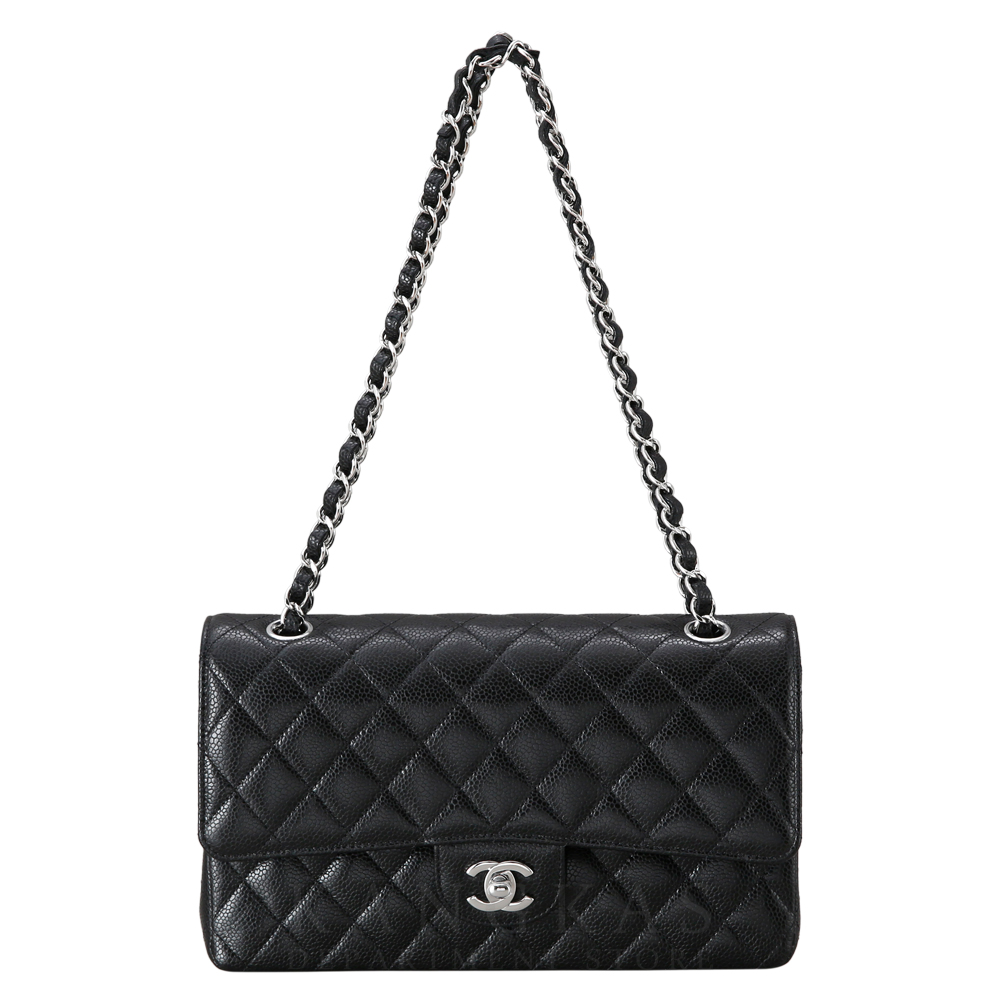 CHANEL(NEW)샤넬 클래식 캐비어 미듐 은장