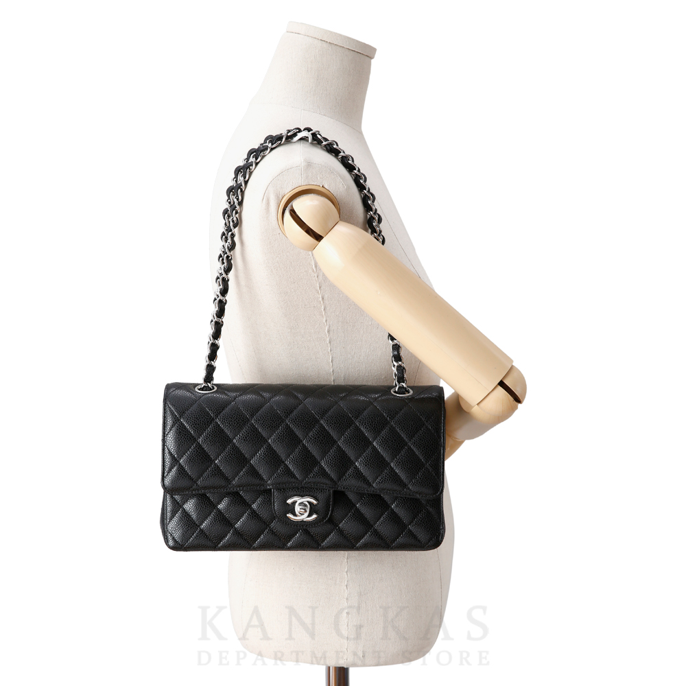 CHANEL(NEW)샤넬 클래식 캐비어 미듐 은장