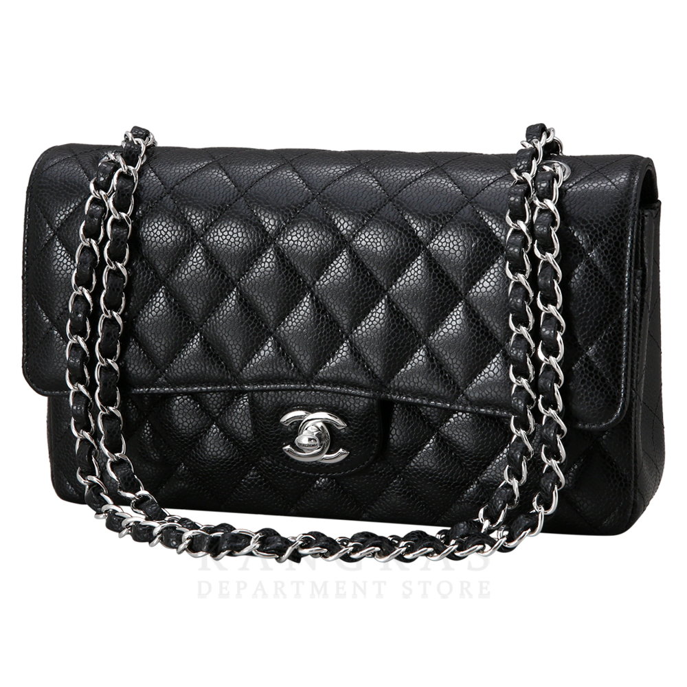 CHANEL(NEW)샤넬 클래식 캐비어 미듐 은장