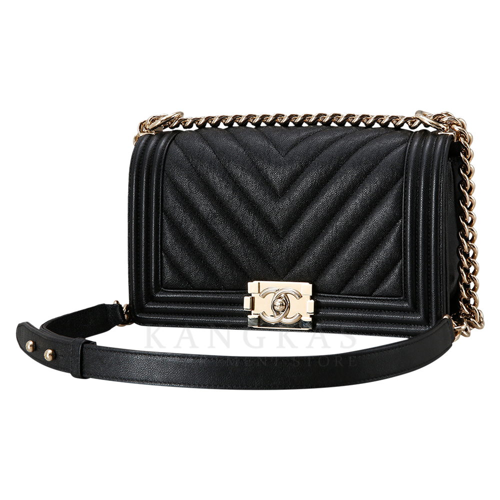 CHANEL(USED)샤넬 보이샤넬 캐비어 쉐브론 미듐