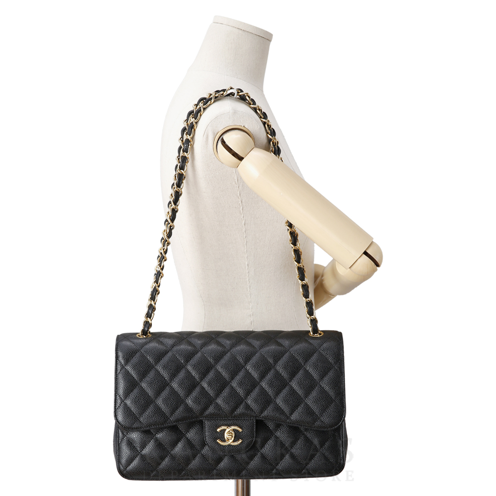CHANEL(NEW)샤넬 클래식 캐비어 라지 금장