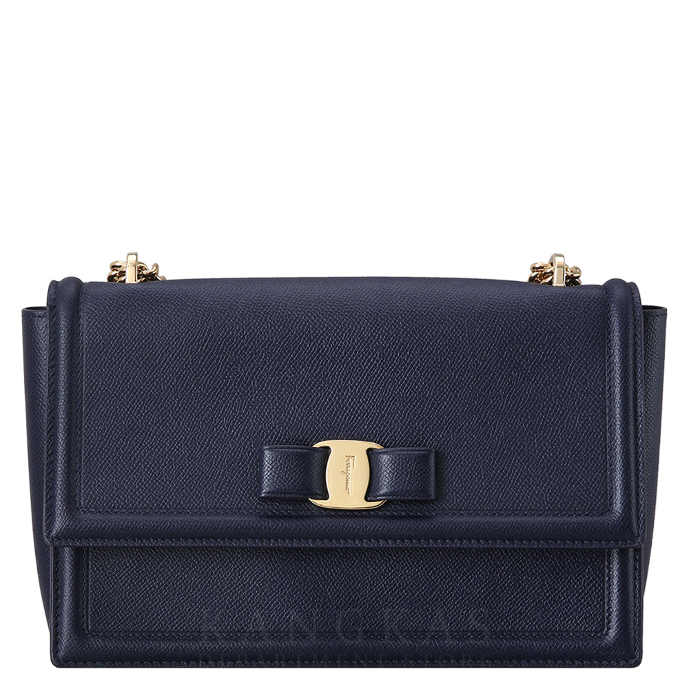 FERRAGAMO(USED)페레가모 바라리본 체인 숄더백