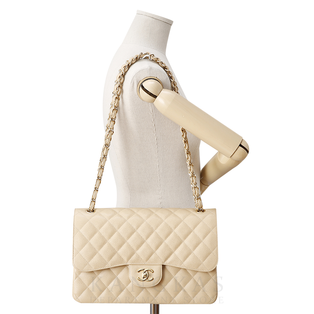 CHANEL(USED)샤넬 클래식 플랩백 베이지 라지