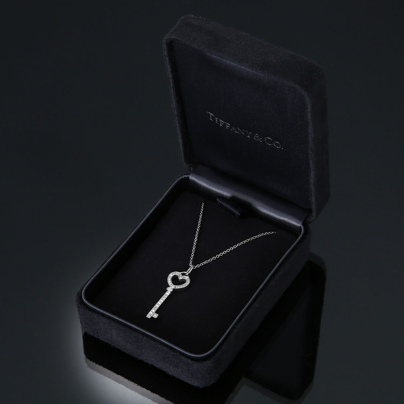 TIFFANY(USED)티파니앤코 플래티넘 하트 키 펜던트 네크리스