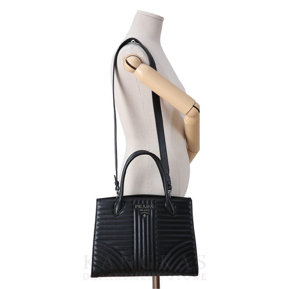 PRADA(USED)프라다 1BA165 모노크롬 사피아노 토트백