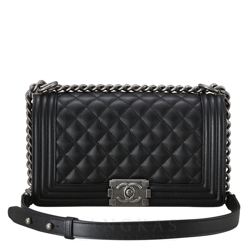 CHANEL(USED)샤넬 보이샤넬 캐비어 미듐
