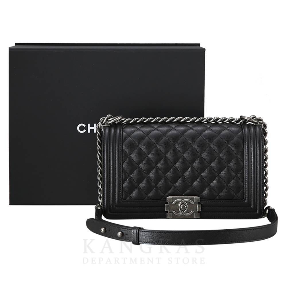 CHANEL(USED)샤넬 보이샤넬 캐비어 미듐