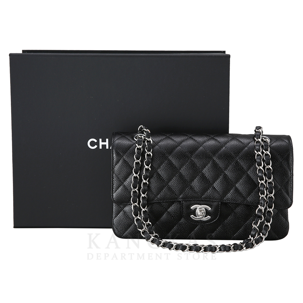 CHANEL(NEW)샤넬 클래식 캐비어 미듐 은장