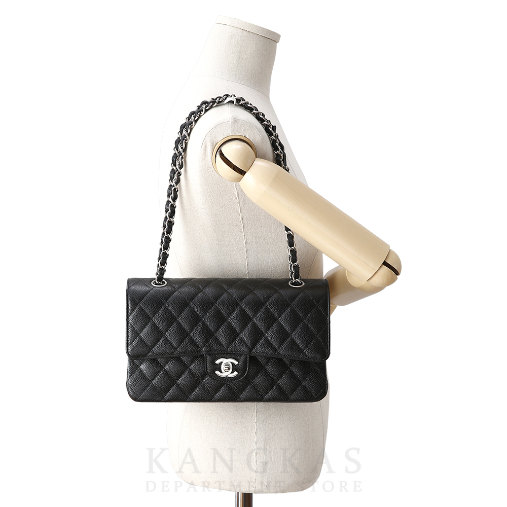 CHANEL(NEW)샤넬 클래식 캐비어 미듐 은장