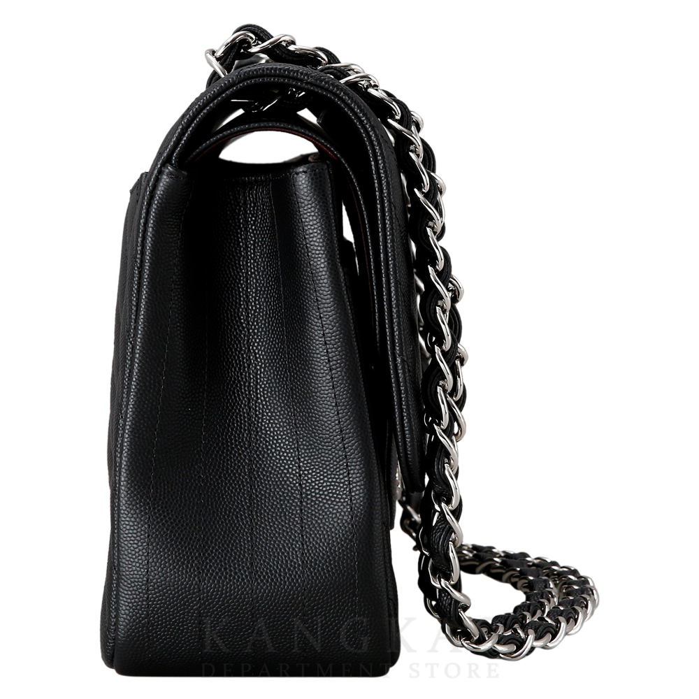 CHANEL(USED)샤넬 클래식 캐비어 쉐브론 점보