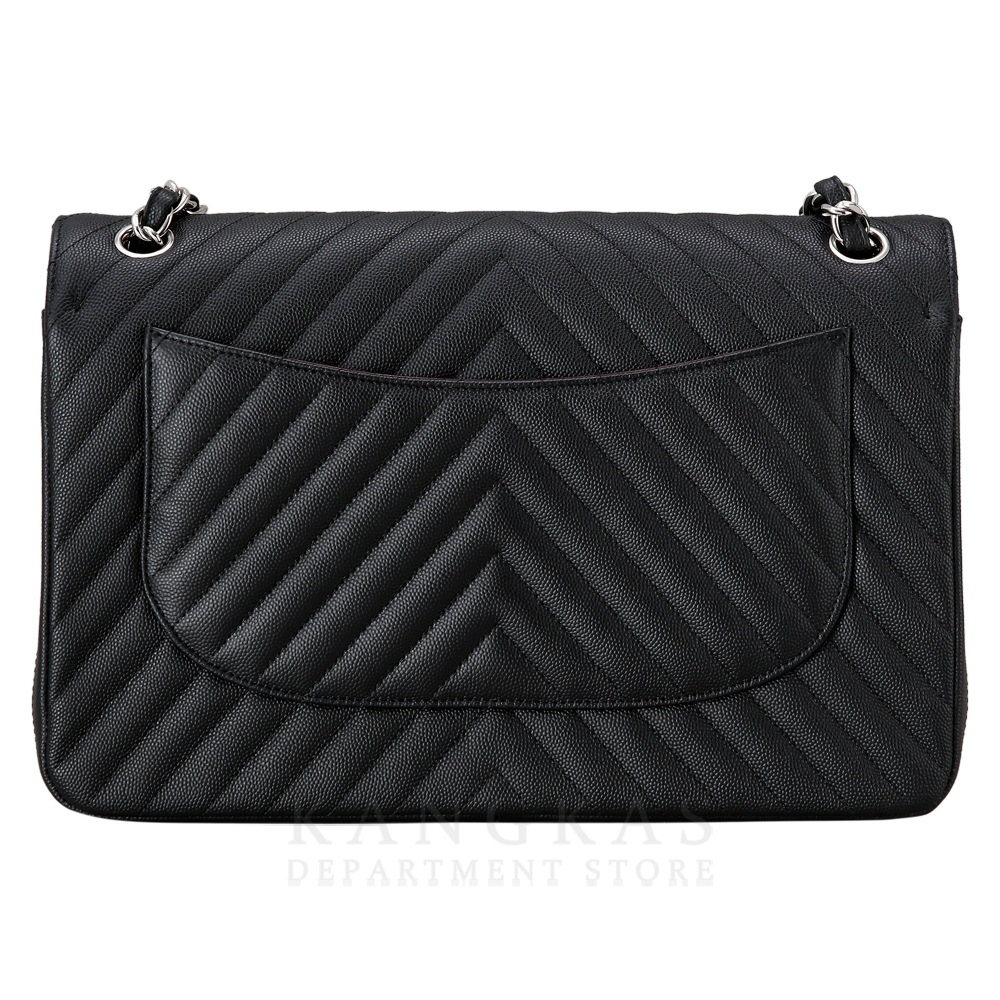 CHANEL(USED)샤넬 클래식 캐비어 쉐브론 점보