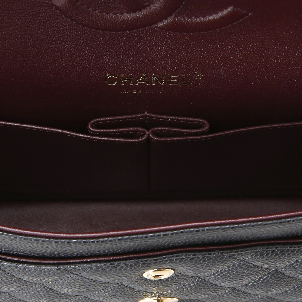 CHANEL(USED)샤넬 클래식 캐비어 미듐 금장