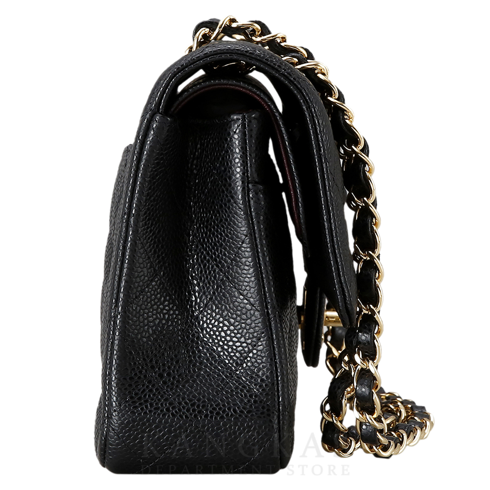 CHANEL(USED)샤넬 클래식 캐비어 미듐 금장