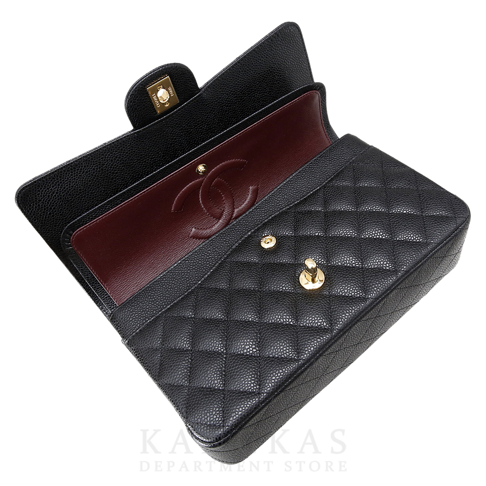 CHANEL(USED)샤넬 클래식 캐비어 미듐 금장