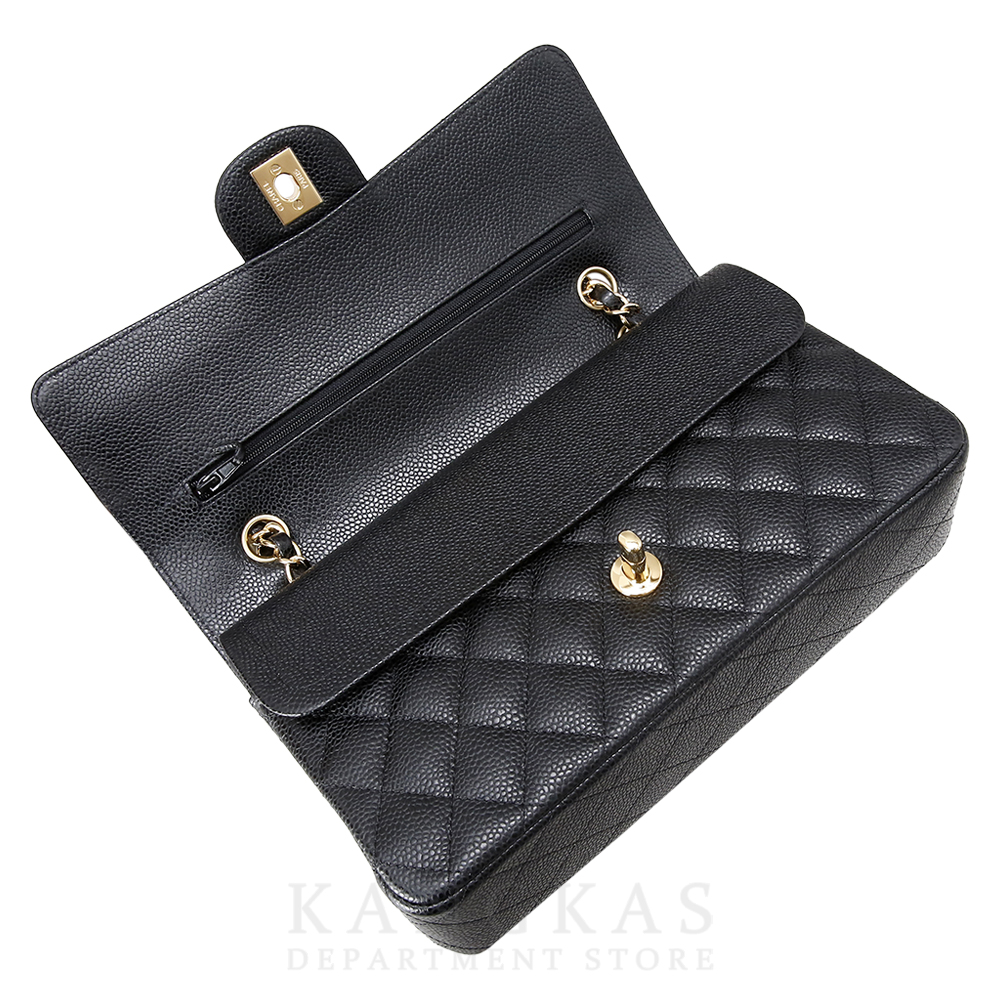 CHANEL(USED)샤넬 클래식 캐비어 미듐 금장