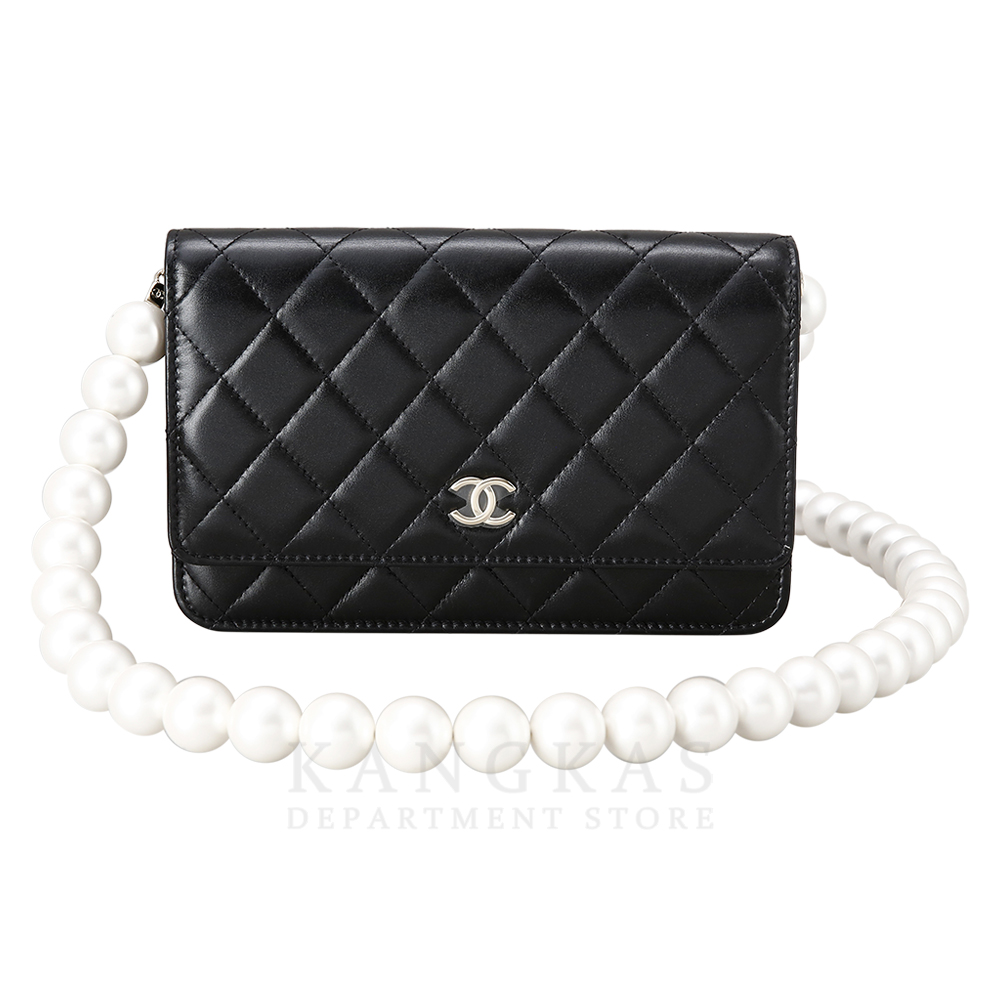 CHANEL(USED)샤넬 시즌 램스킨 진주 스트랩 WOC