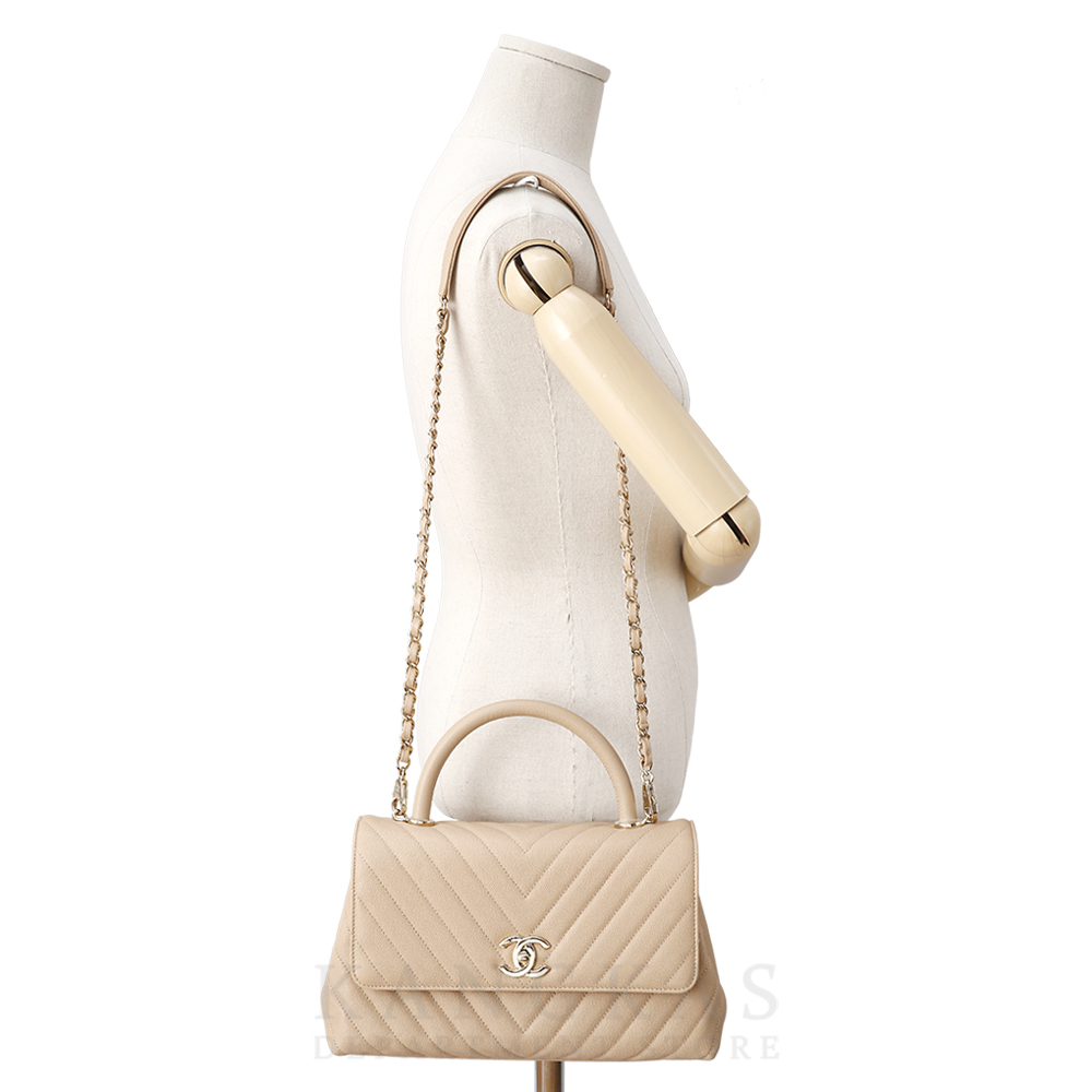 CHANEL(USED)샤넬 캐비어 코코핸들 미듐