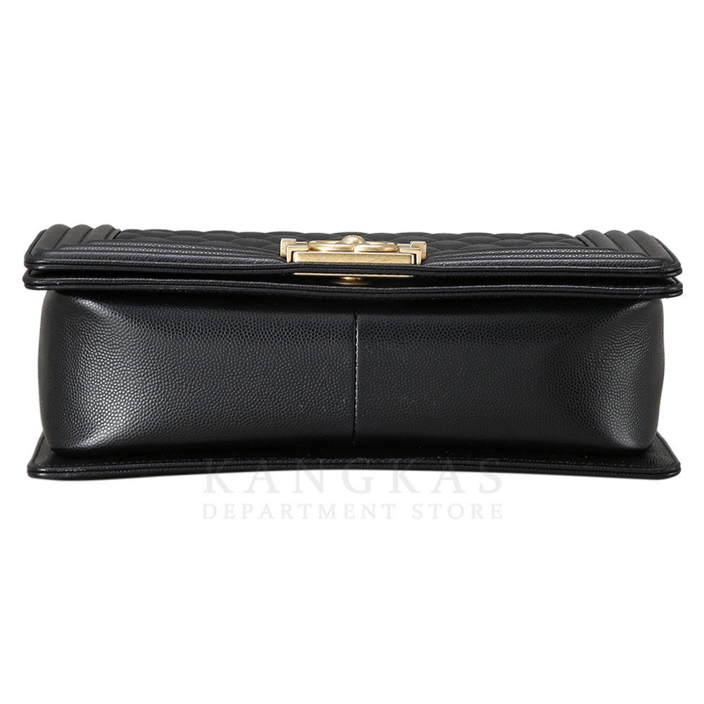 CHANEL(USED)샤넬 보이샤넬 캐비어 미듐 금장