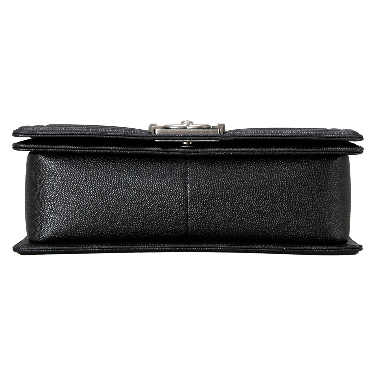 CHANEL(USED)샤넬 보이샤넬 캐비어 미듐 은장