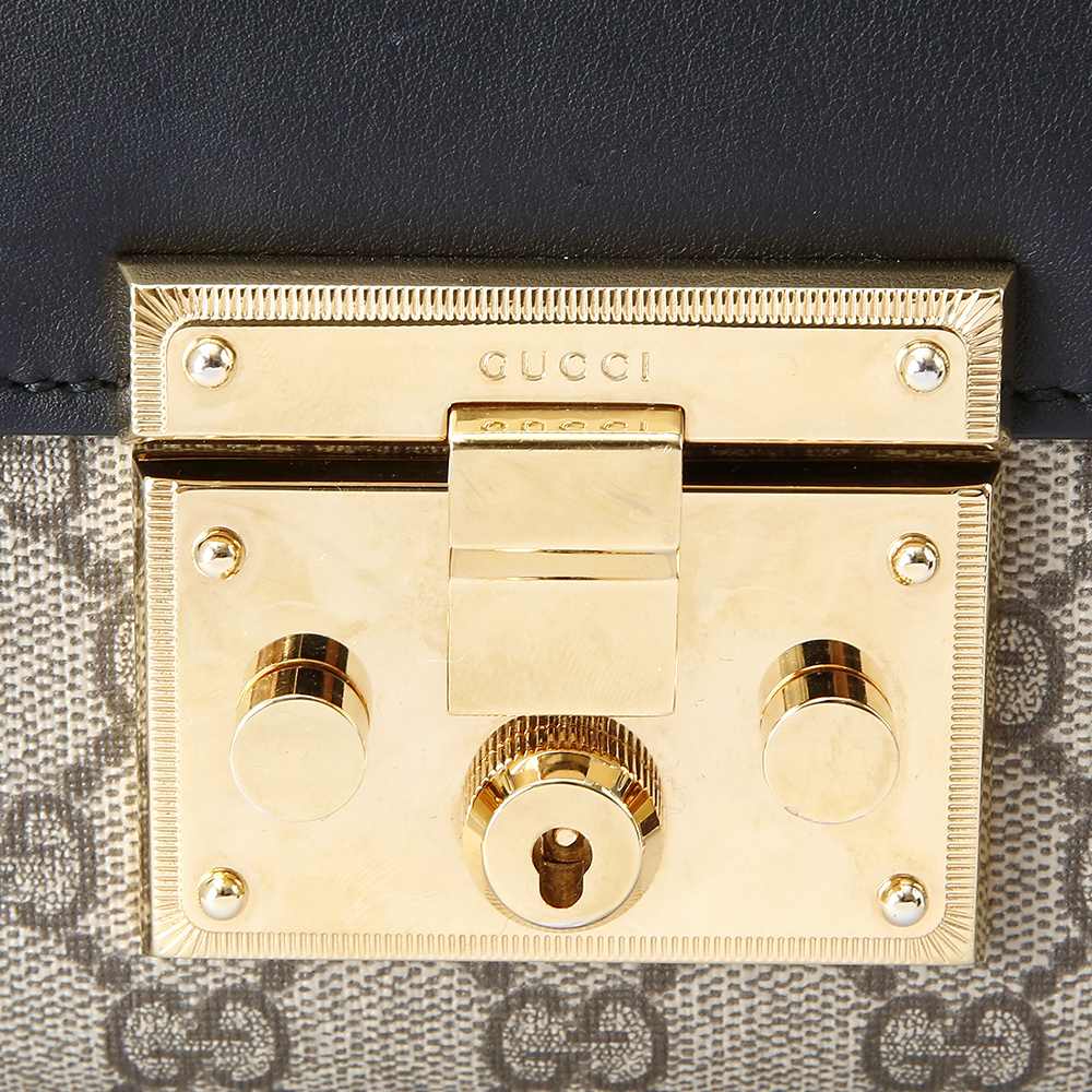 GUCCI(USED)구찌 409487 GG수프림 패드락 체인 숄더백