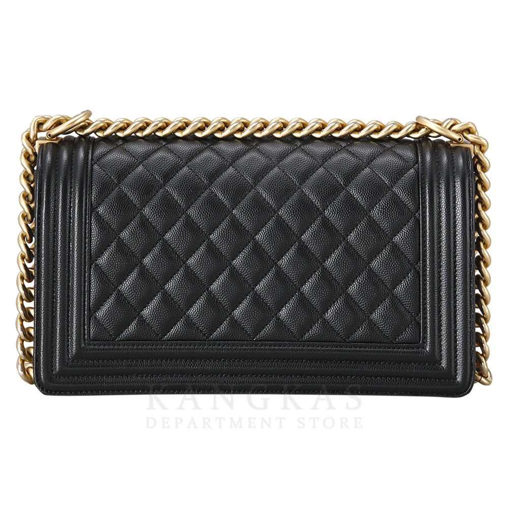 CHANEL(USED)샤넬 보이샤넬 캐비어 미듐 금장