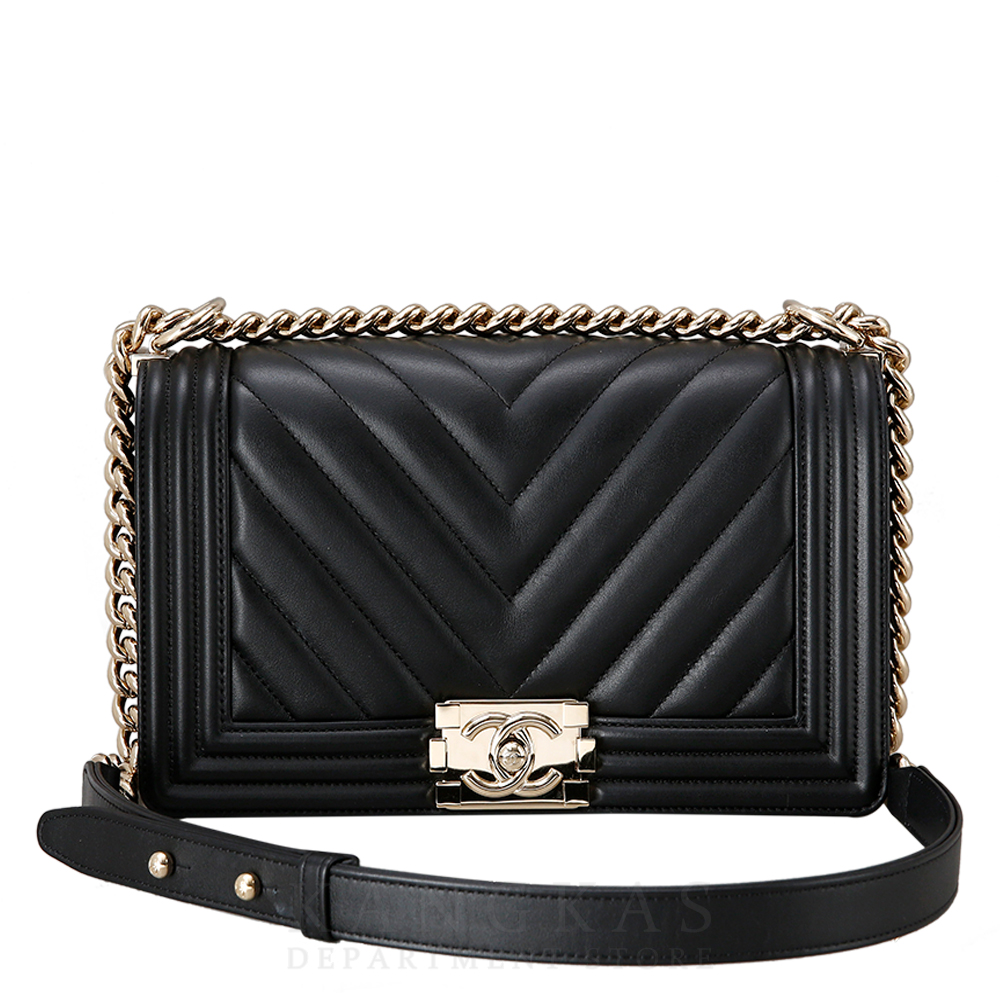 CHANEL(USED)샤넬 보이샤넬 쉐브론 램스킨 미듐