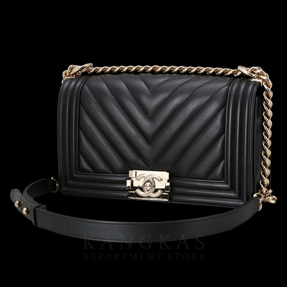 CHANEL(USED)샤넬 보이샤넬 쉐브론 램스킨 미듐