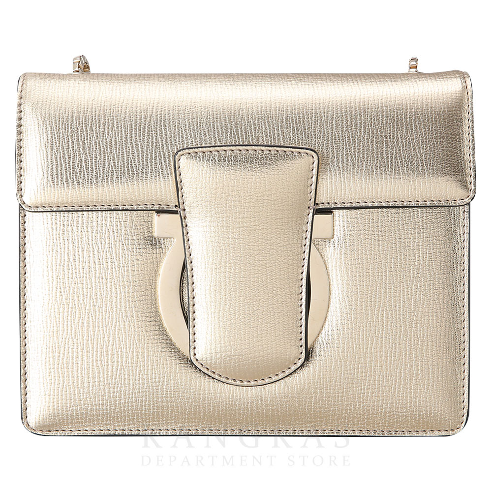 FERRAGAMO(USED)페레가모 간치니 플랩 체인백