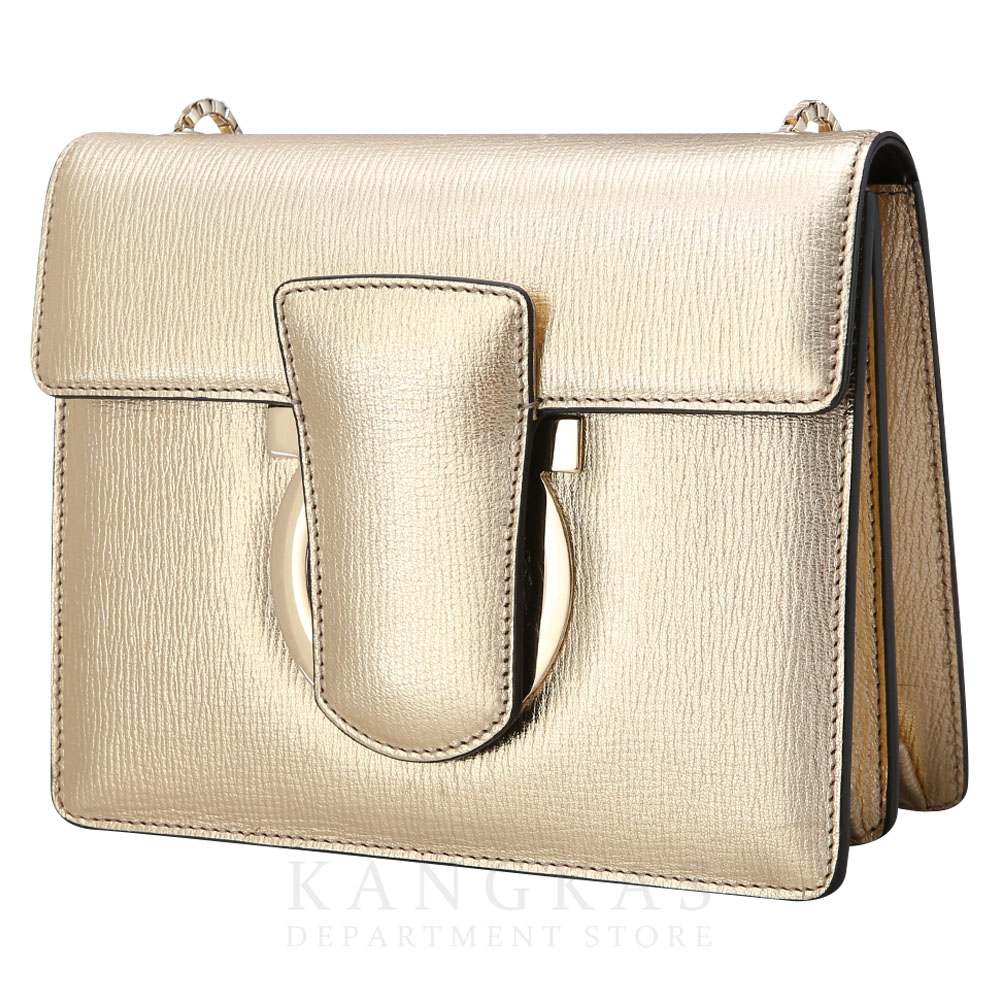 FERRAGAMO(USED)페레가모 간치니 플랩 체인백