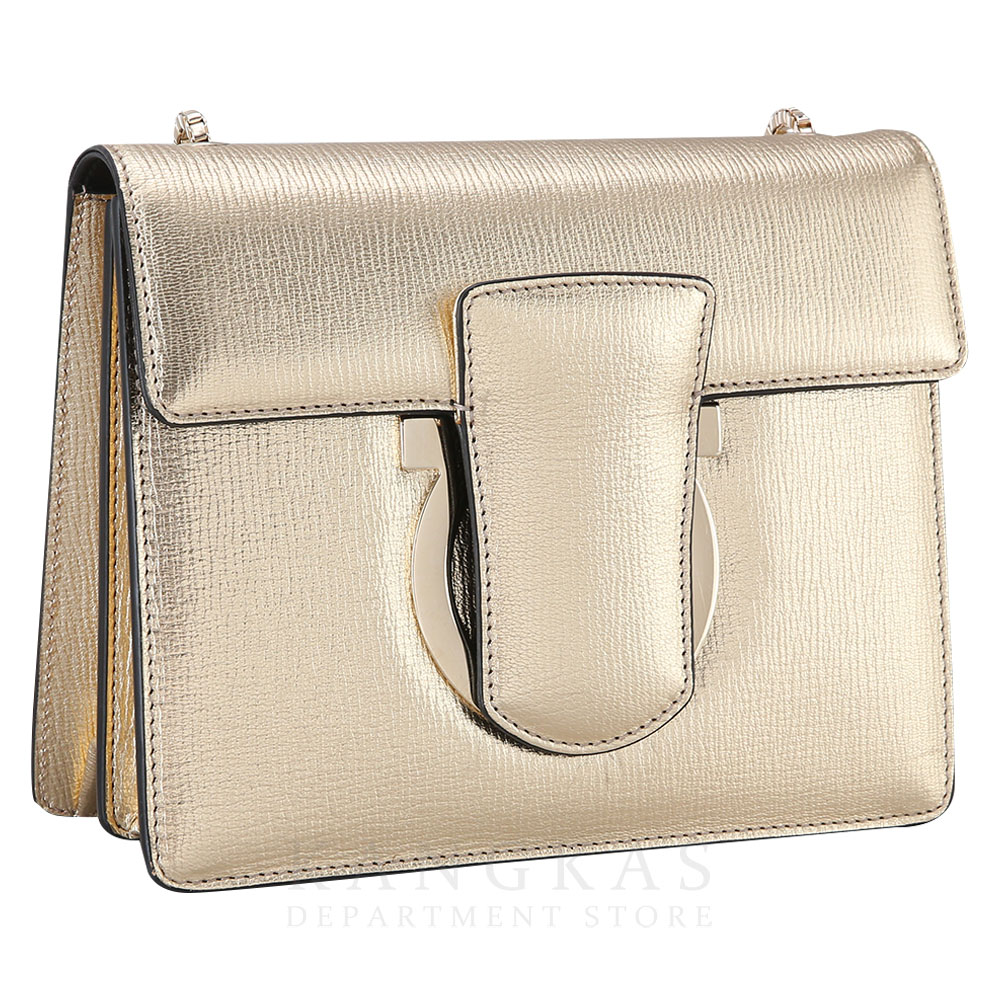 FERRAGAMO(USED)페레가모 간치니 플랩 체인백