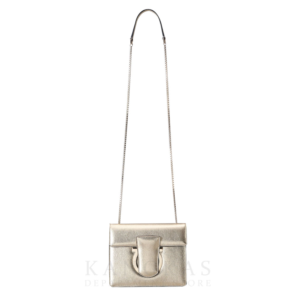 FERRAGAMO(USED)페레가모 간치니 플랩 체인백